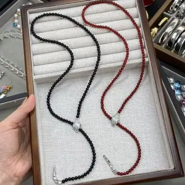Agate Snake-Head Pendant Necklace — view 3