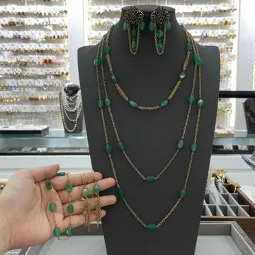Antique Green Agate Five-Piece Set — view 3