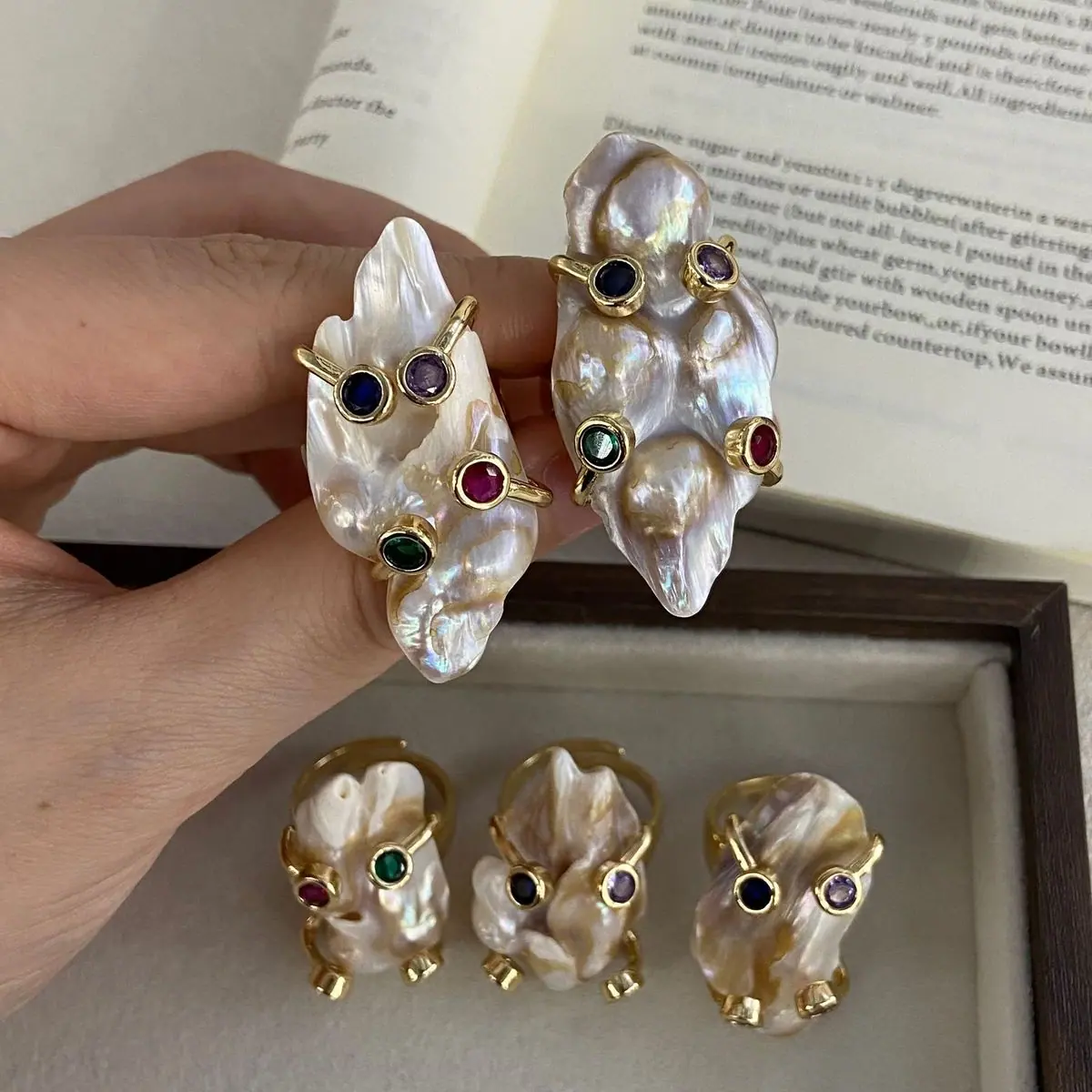 Baroque Pearl Open Ring (shot-5)