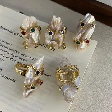 Baroque Pearl Open Ring — view 6