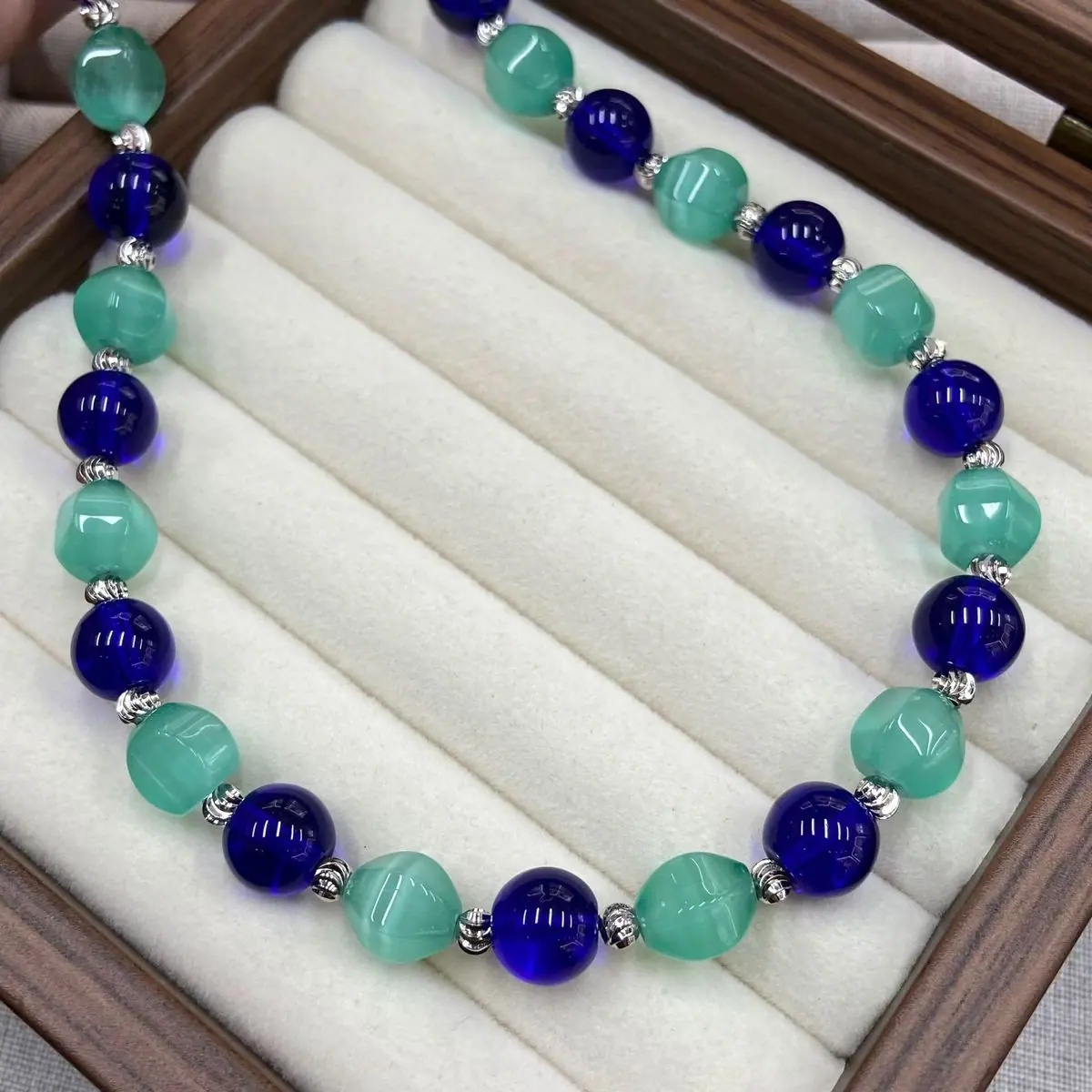 Blue-Violet Bead Necklace (shot-4)