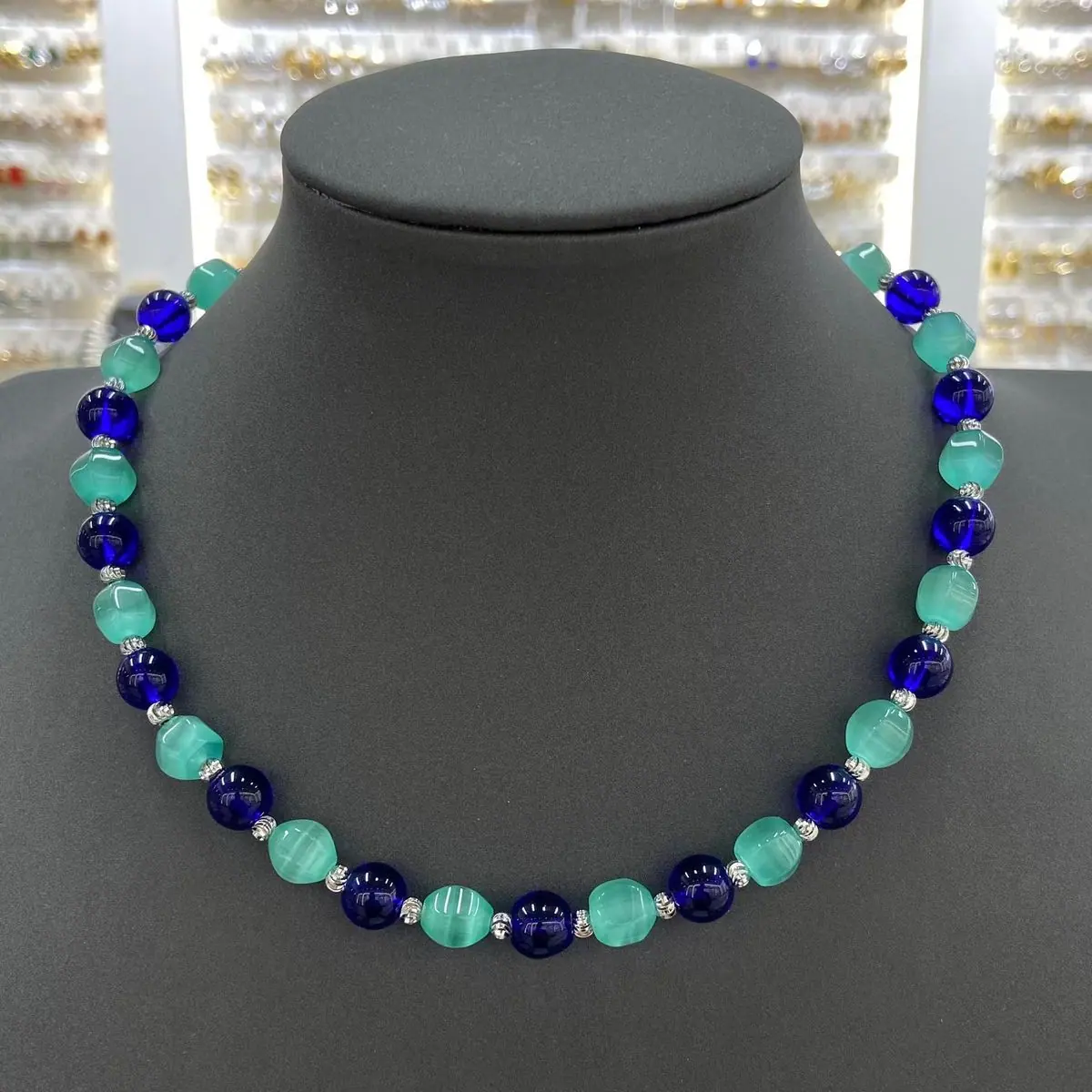 Blue-Violet Bead Necklace (shot-5)