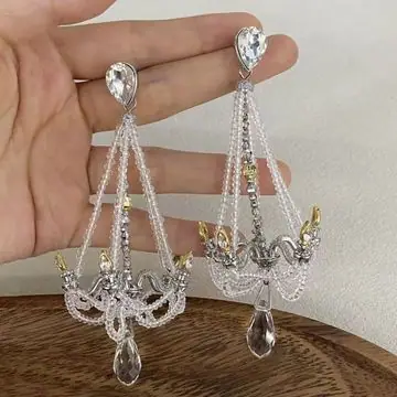 Crystal Chandelier Dangle Earrings — view 3