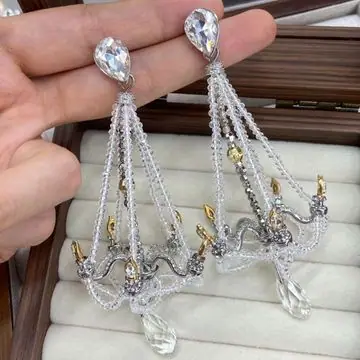 Crystal Chandelier Dangle Earrings — view 4