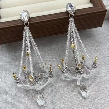 Crystal Chandelier Dangle Earrings — view 5
