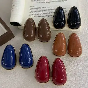 Enamel Teardrop Earrings — view 2