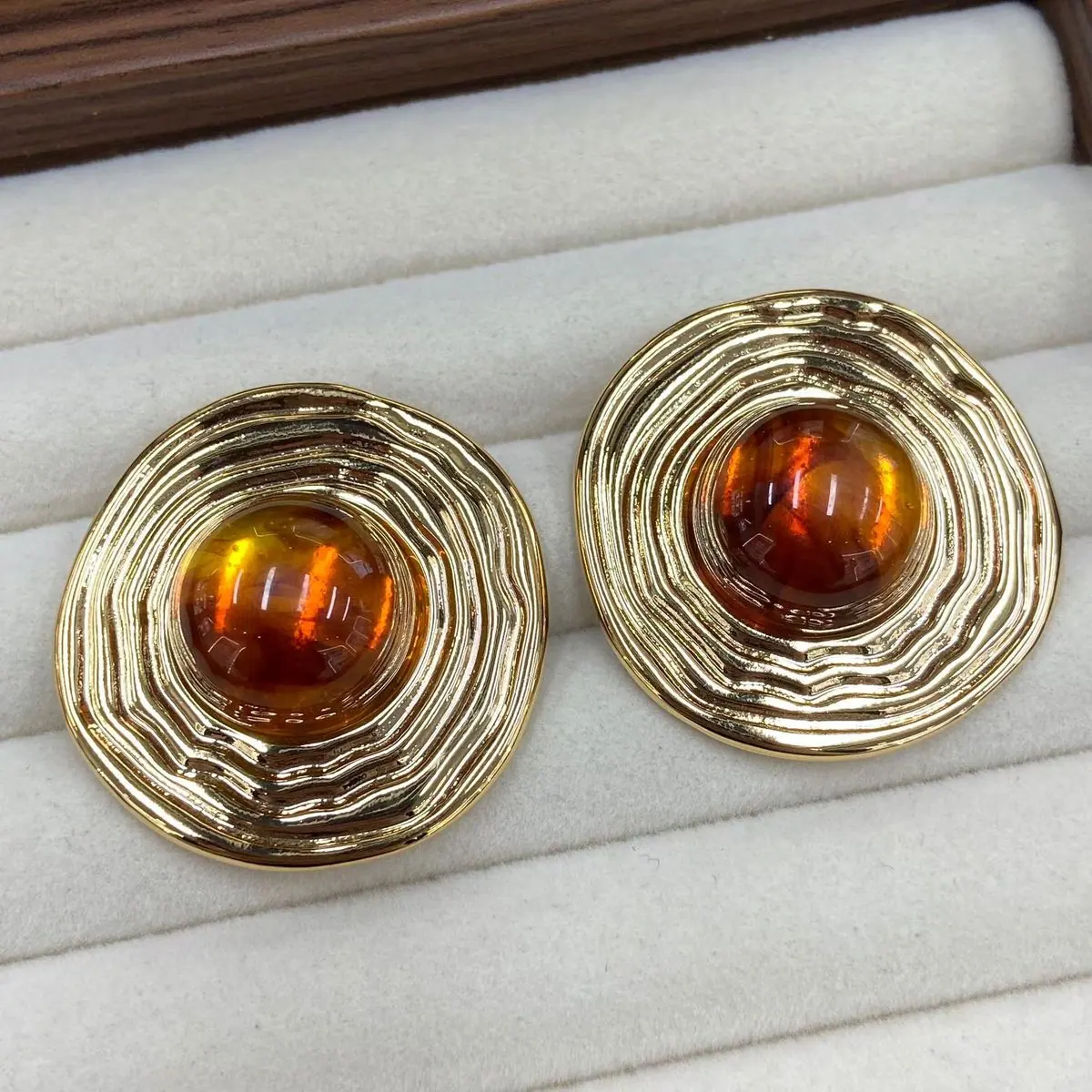 Gold-Tone Multi-Stone Drop Earrings (shot-5)