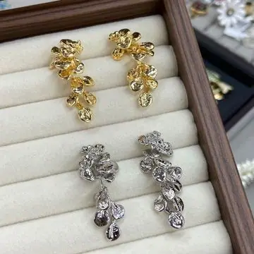 Gold-Tone Ornate Drop Earrings — main view