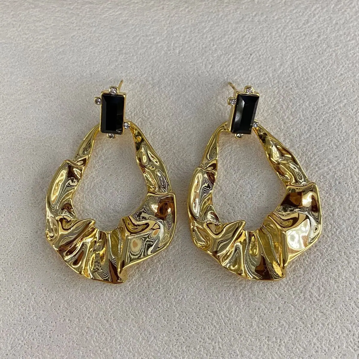 Gold-Tone Wide Square Hoop Earrings (shot-6)