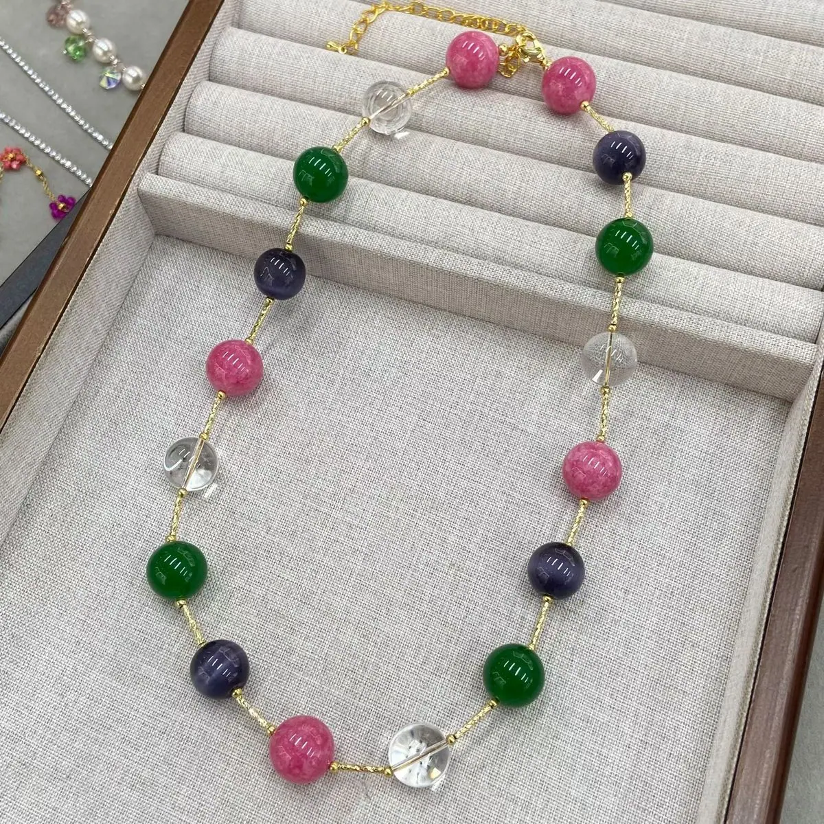 Multi-Colour Bead Necklace (shot-2)