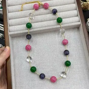 Multi-Colour Bead Necklace — view 3