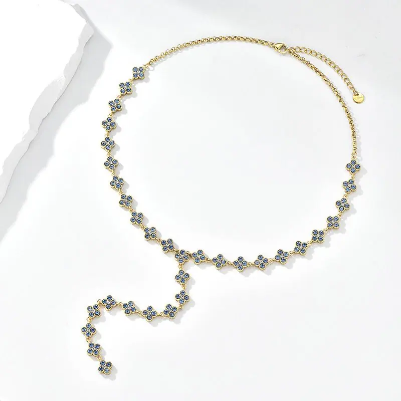 Purple Beaded Y Necklace