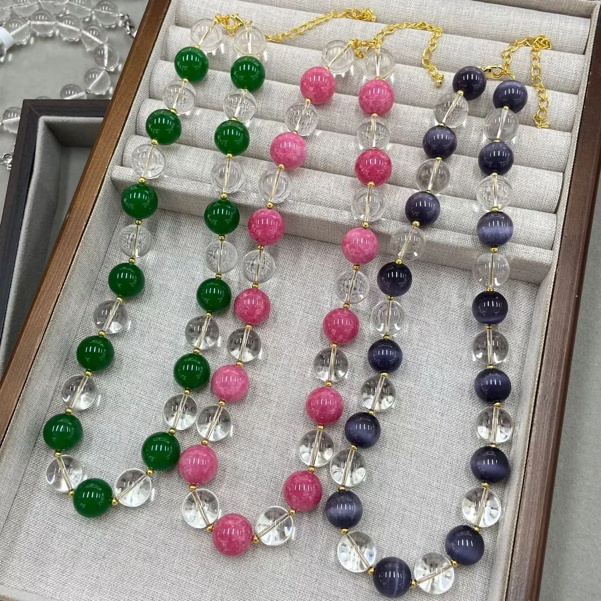 Tri-Colour Bead Necklace — main view
