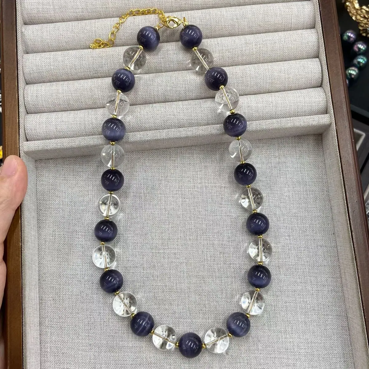 Tri-Colour Bead Necklace (shot-2)