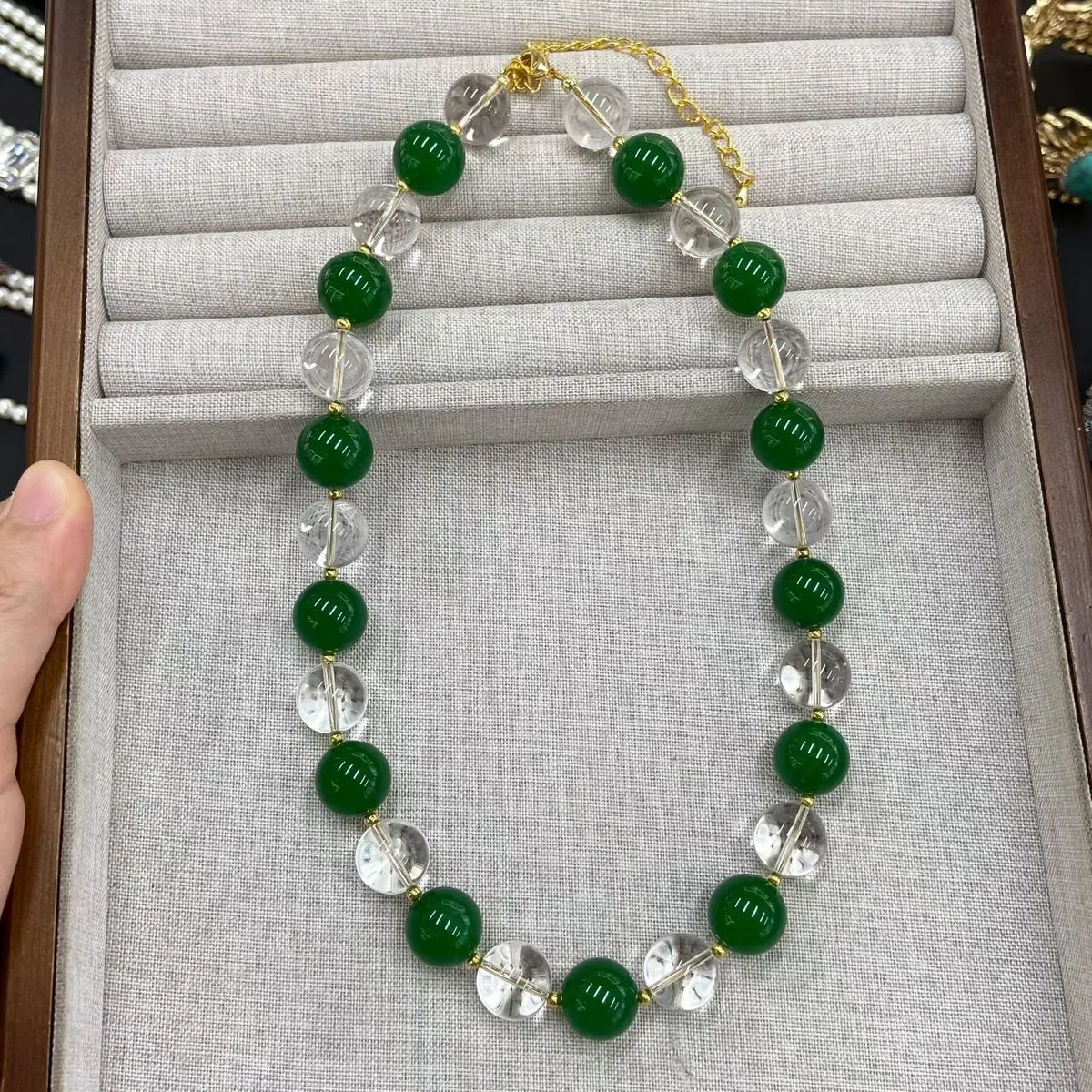 Tri-Colour Bead Necklace (shot-3)