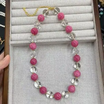 Tri-Colour Bead Necklace — view 4