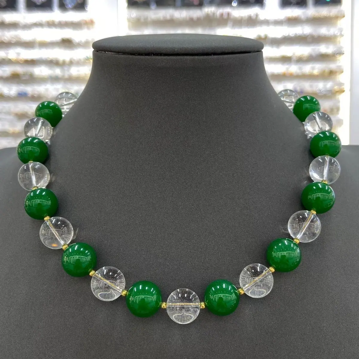 Tri-Colour Bead Necklace (shot-9)