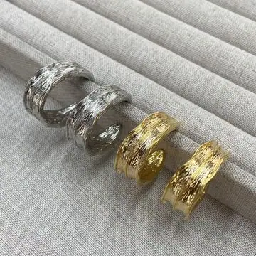 Twisted Open Hoop Earrings — main view