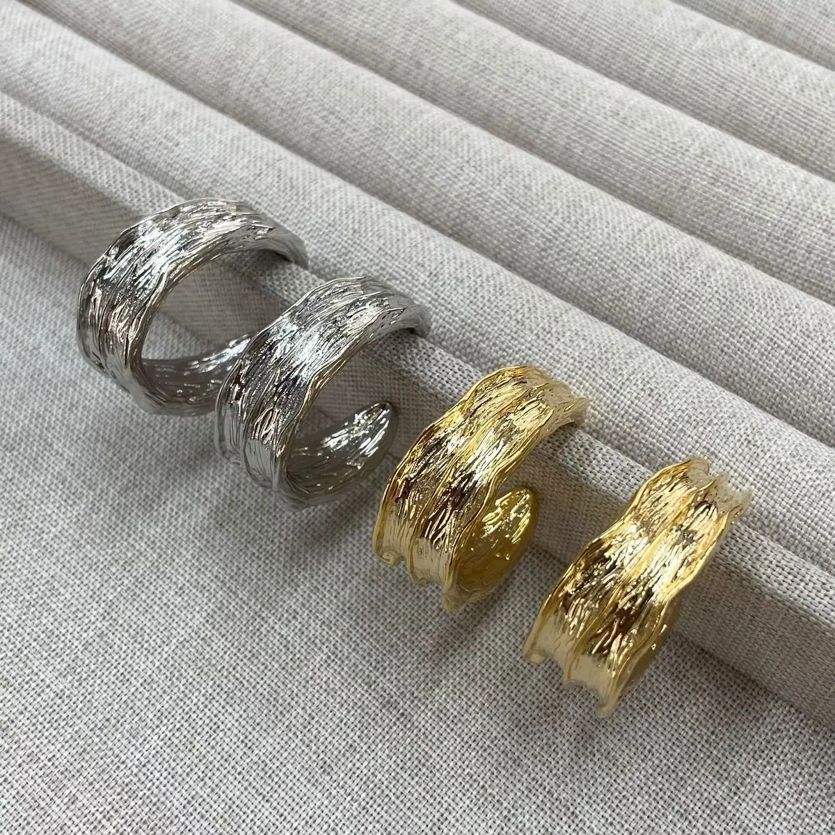 Twisted Open Hoop Earrings — main view