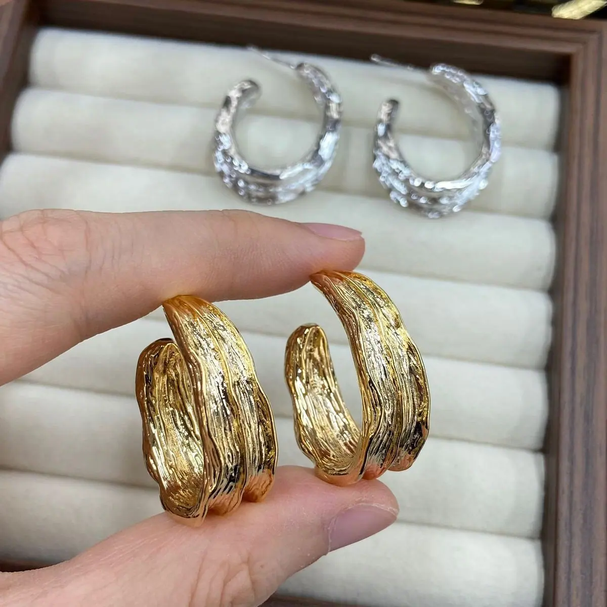 Twisted Open Hoop Earrings (shot-4)