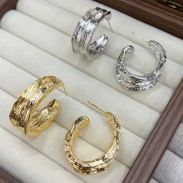 Twisted Open Hoop Earrings — view 5