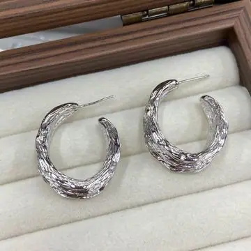 Twisted Open Hoop Earrings — view 6