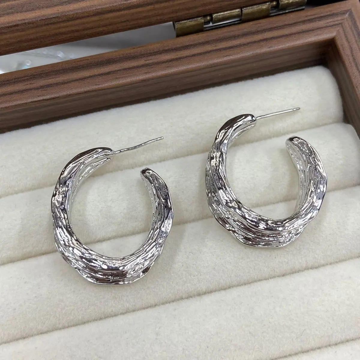 Twisted Open Hoop Earrings (shot-6)
