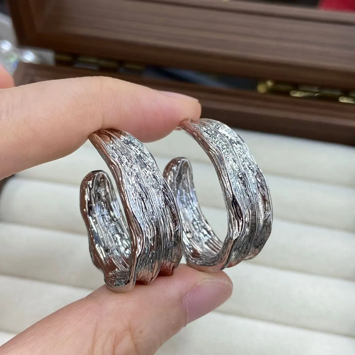 Twisted Open Hoop Earrings (shot-8)