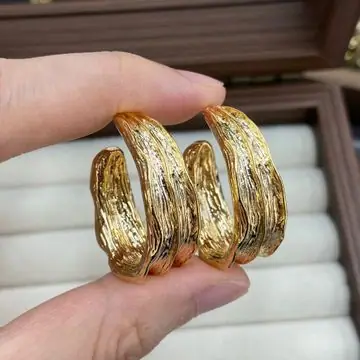 Twisted Open Hoop Earrings — view 9