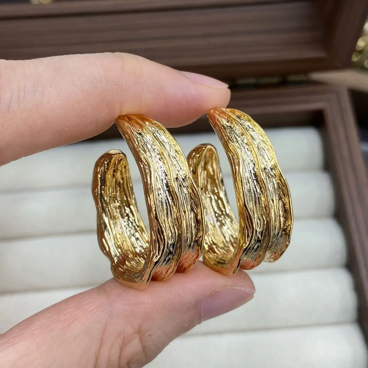 Twisted Open Hoop Earrings (shot-9)