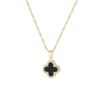 Two-Face Clover Pendant Necklace — main view