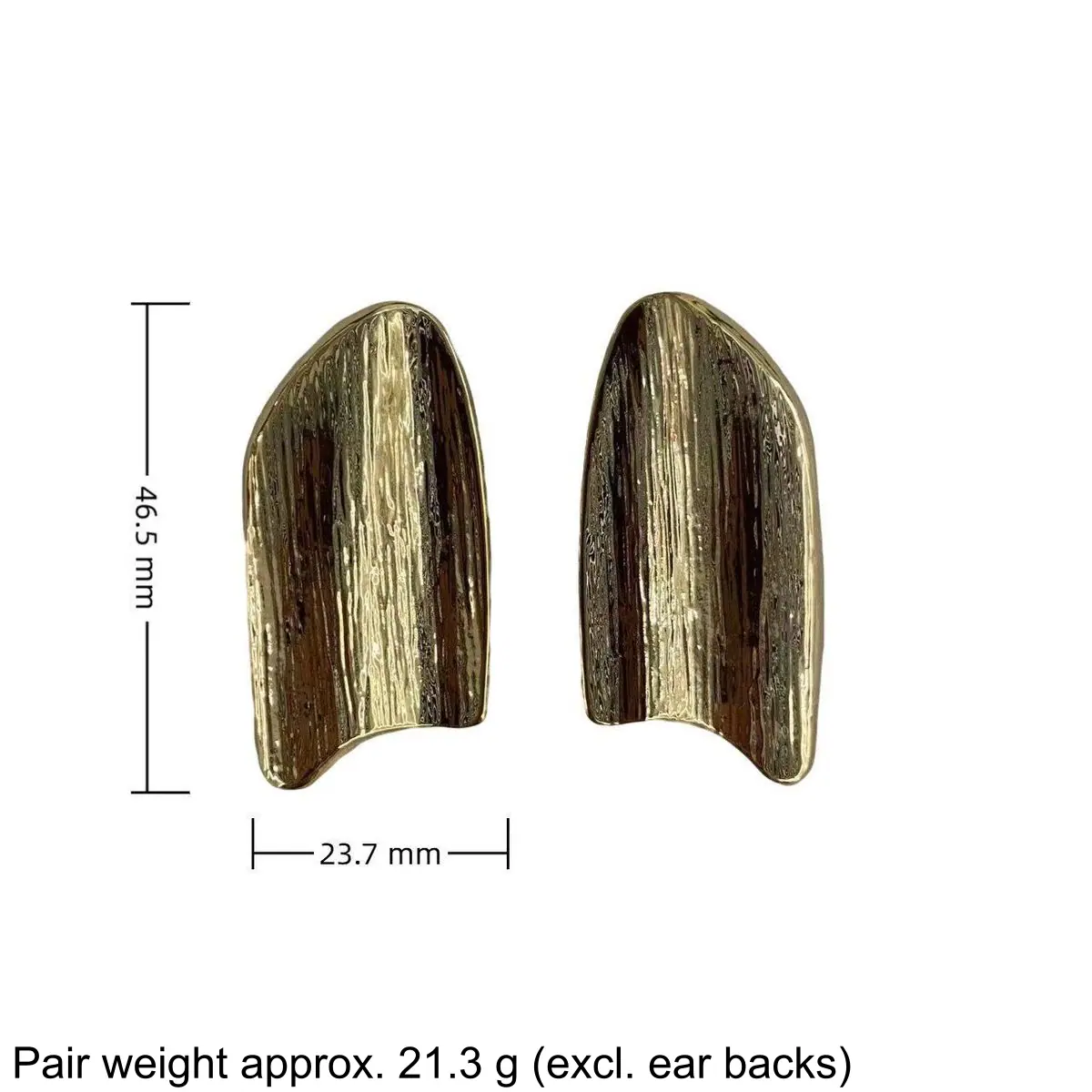 Two-Tone Abstract Teardrop Earrings (shot-7)