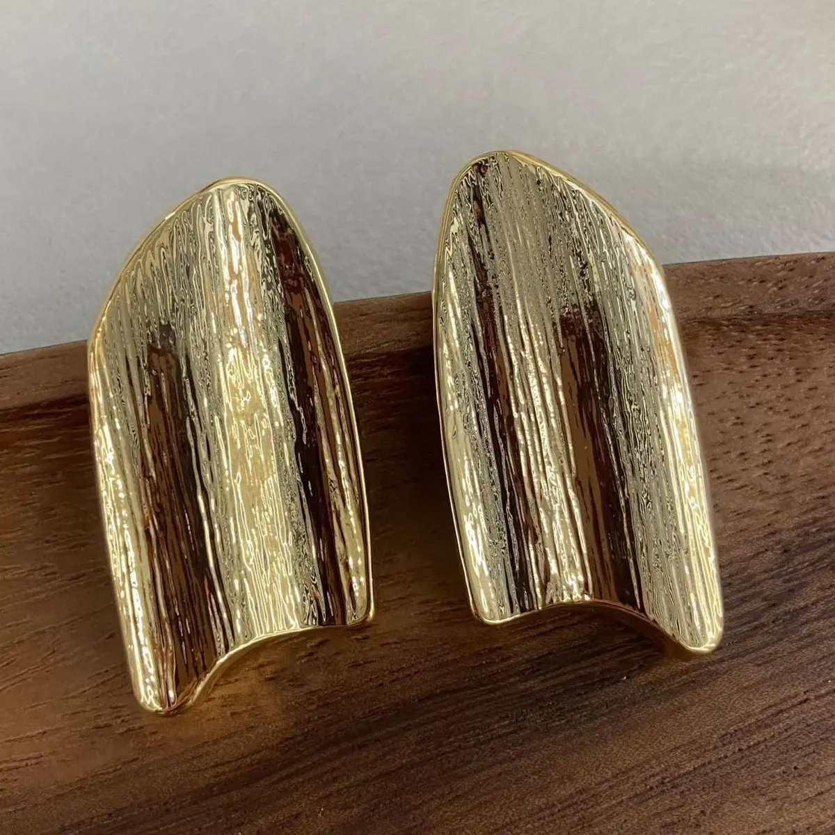 Two-Tone Abstract Teardrop Earrings (shot-5)