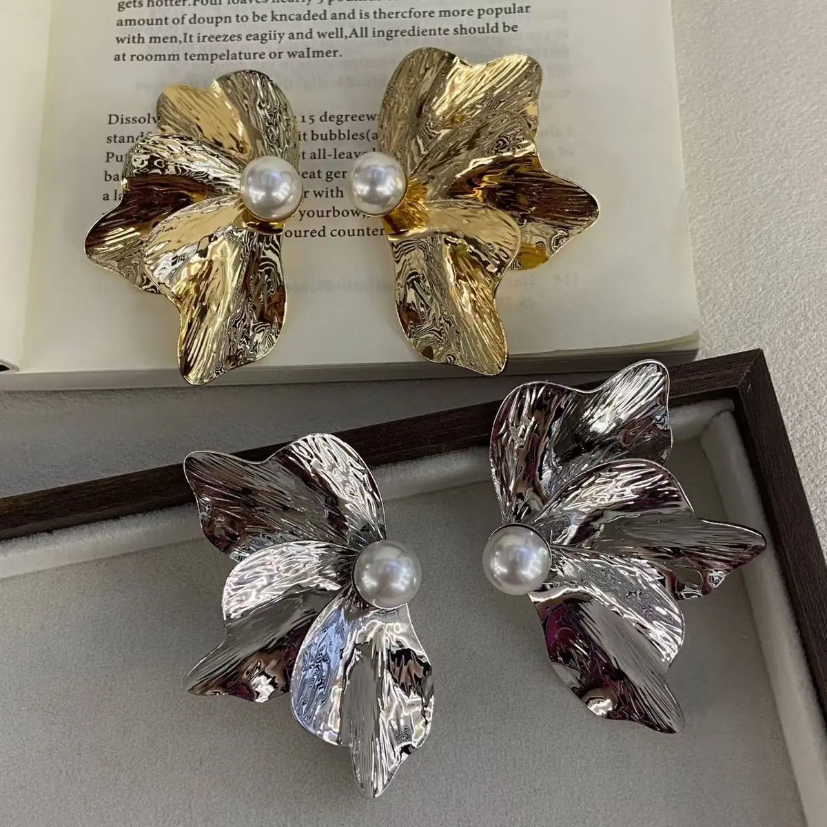 Two-Tone Bloom Statement Earrings (shot-4)