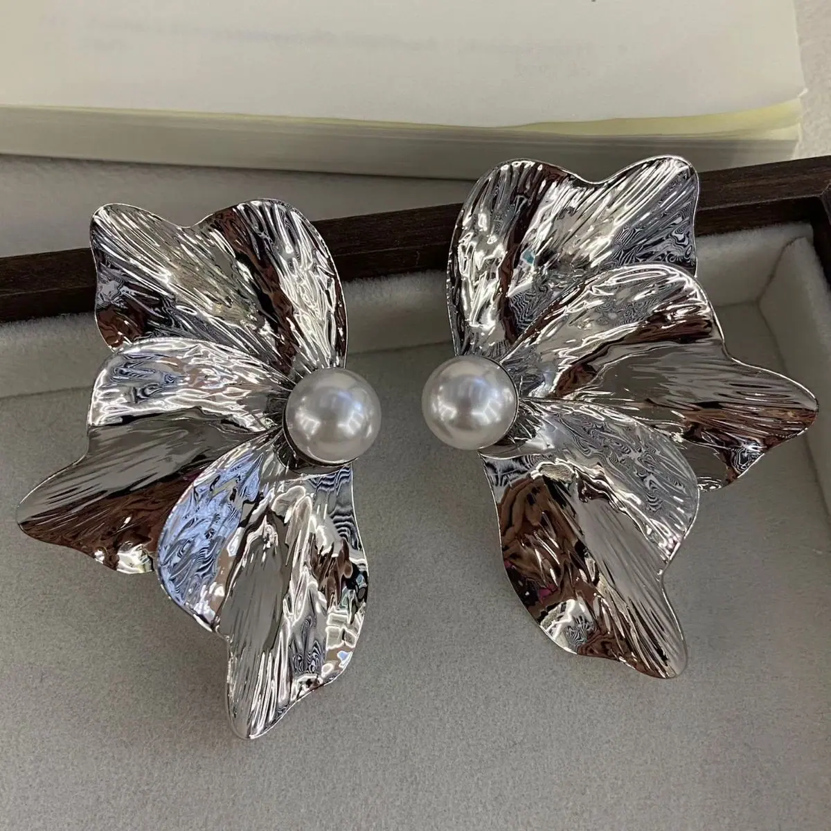 Two-Tone Bloom Statement Earrings (shot-5)