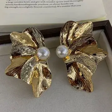 Two-Tone Bloom Statement Earrings — view 6