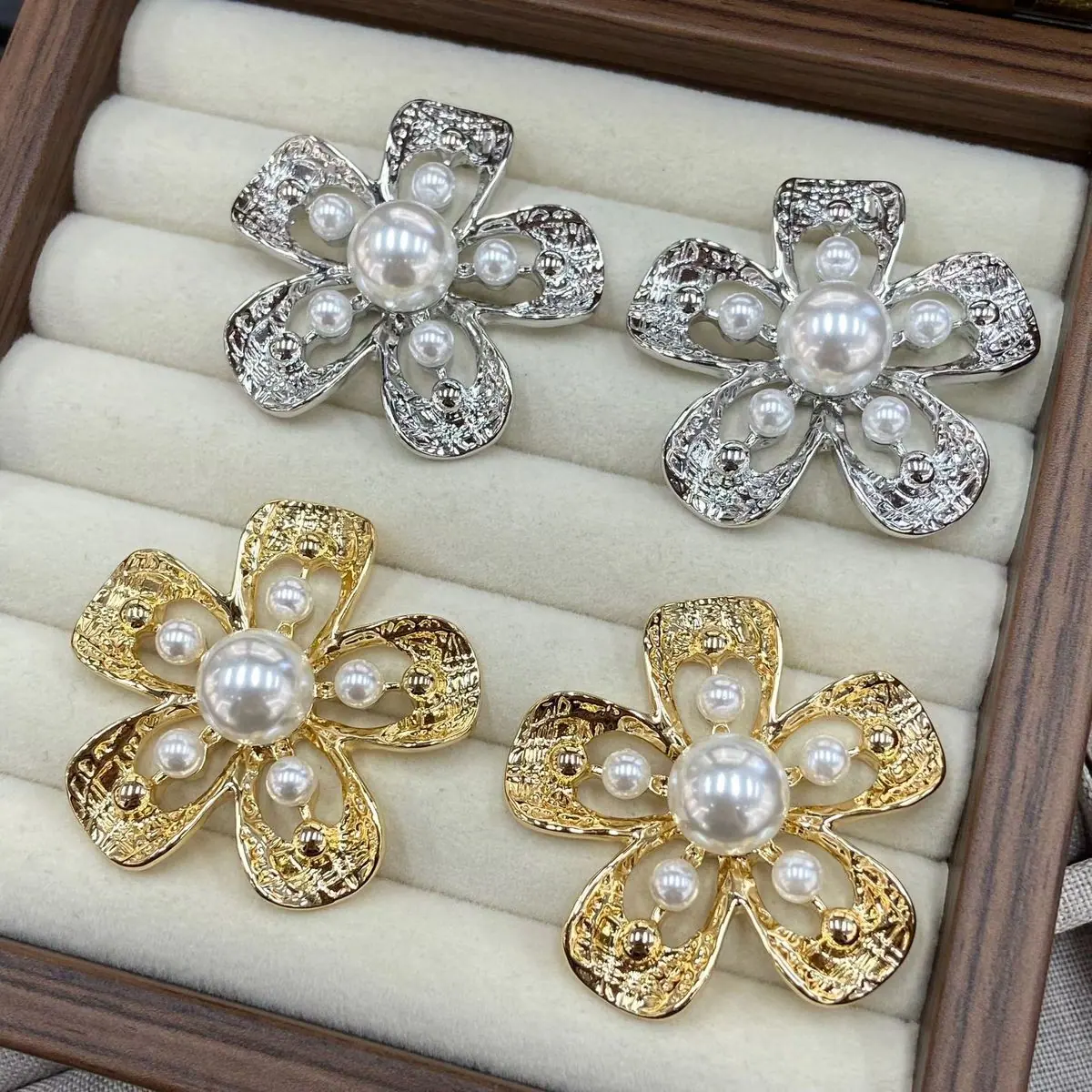 Two-Tone Clover Cluster Earrings (shot-2)