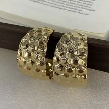 Two-Tone Hammered Cuff Bracelet — view 5