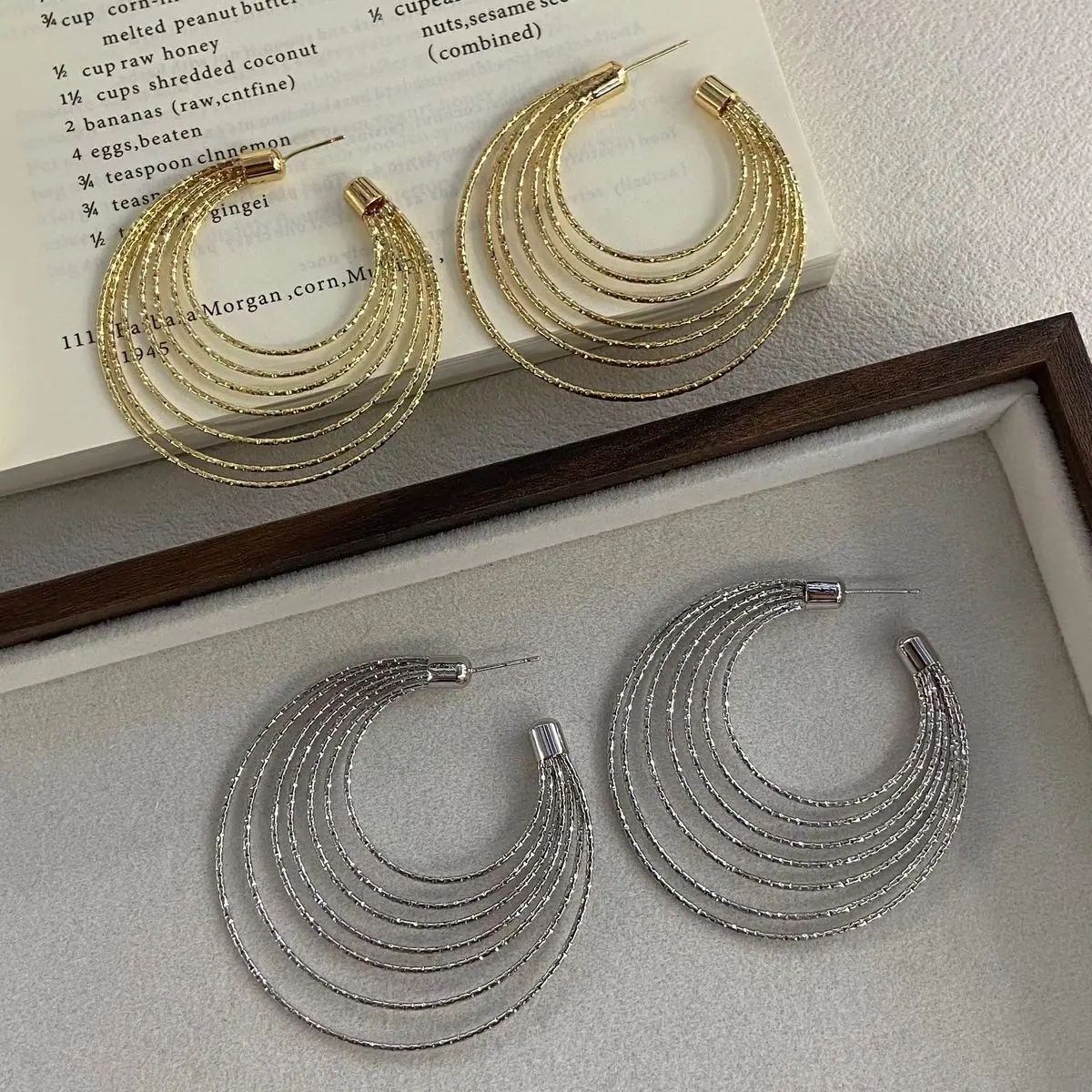Two-Tone Layered Hoop Earrings (shot-3)