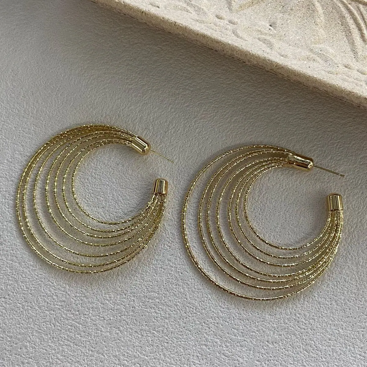 Two-Tone Layered Hoop Earrings (shot-5)