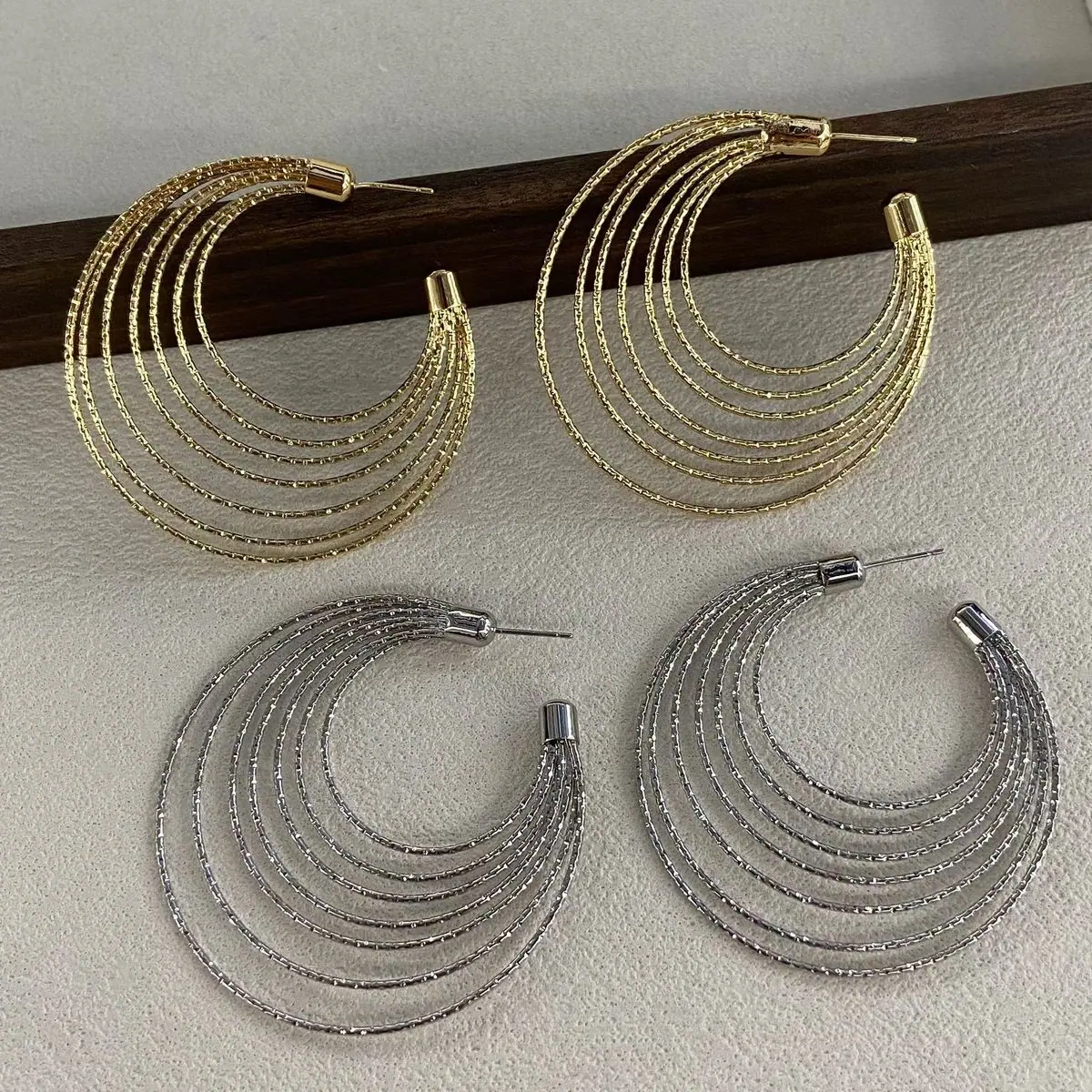 Two-Tone Layered Hoop Earrings (shot-8)