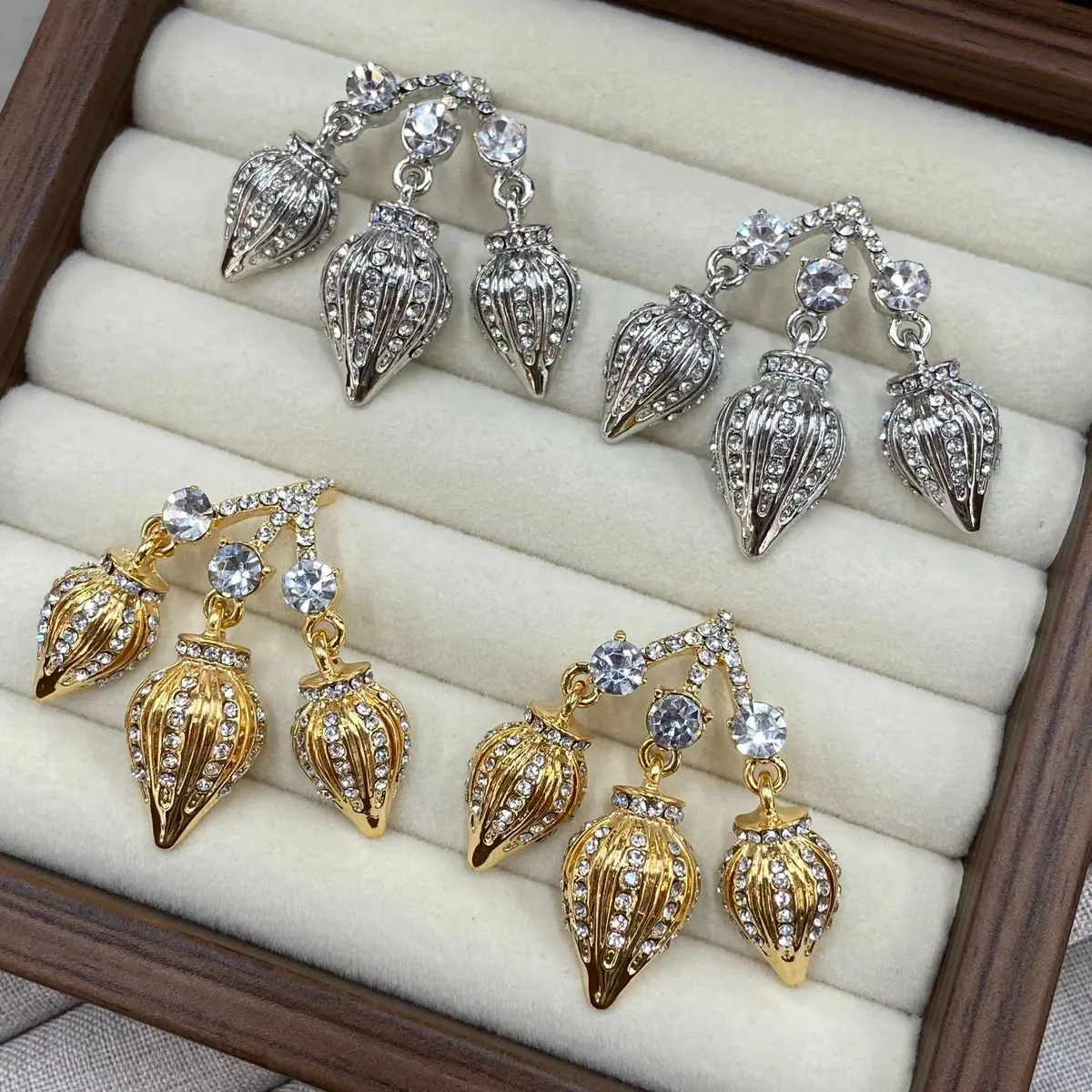 Two-Tone Leaf Drop Earrings (shot-7)