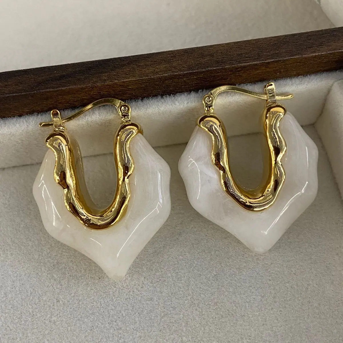 Two-Tone Oval Enamel Earrings (shot-4)