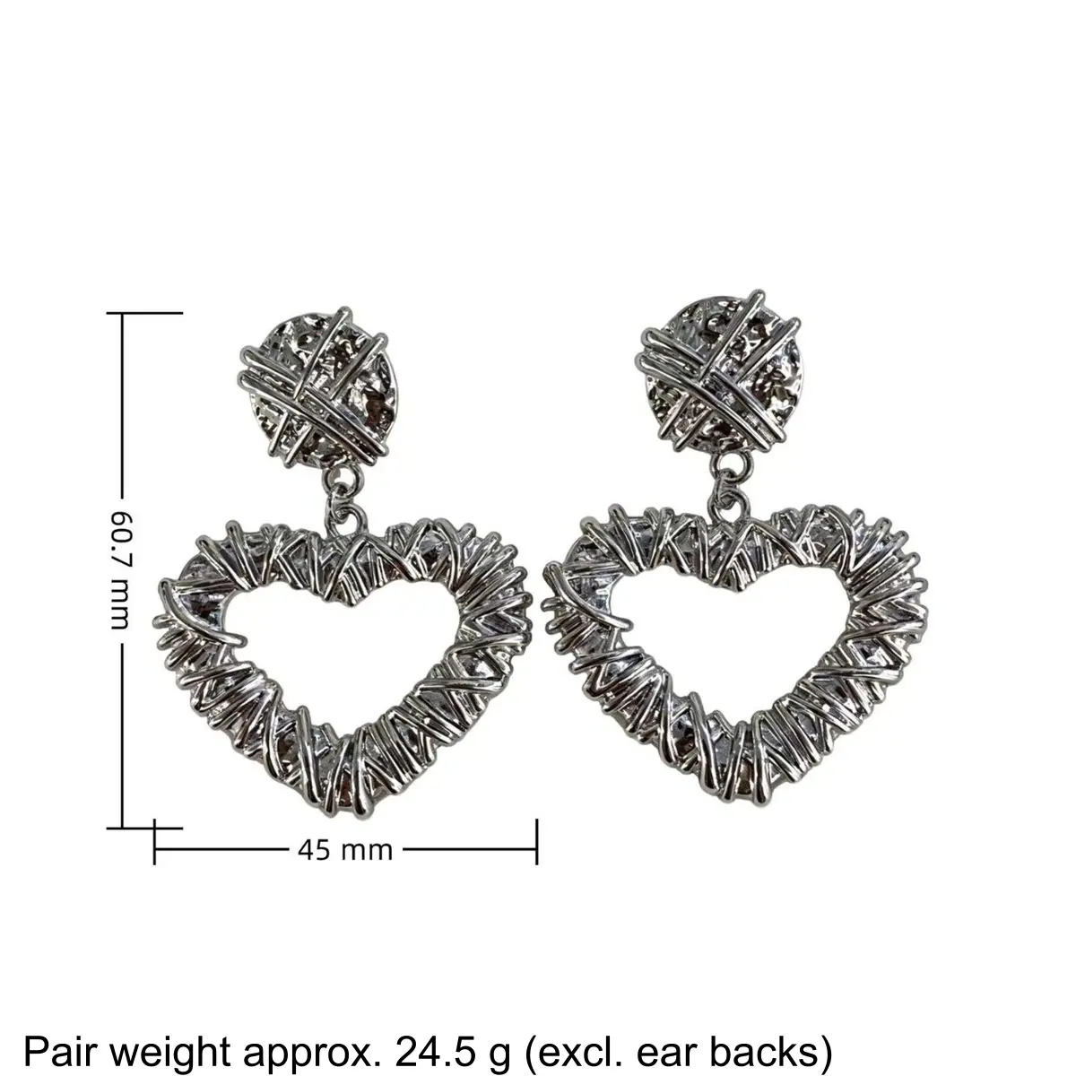 Two-Tone Pave Heart Earrings (shot-7)