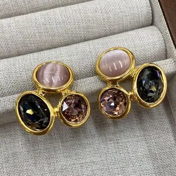 Two-Tone Pearl-Disc Drop Earrings — main view