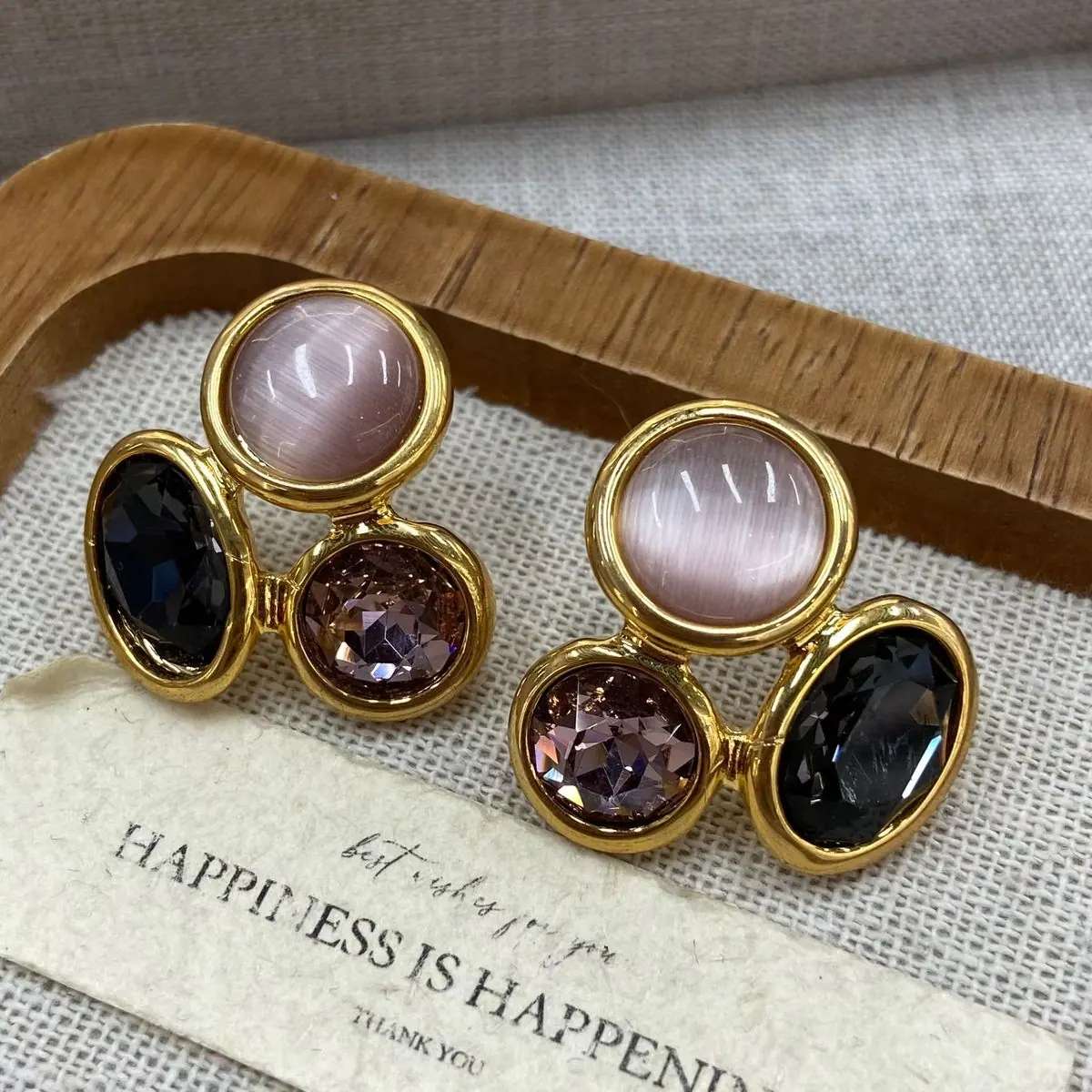 Two-Tone Pearl-Disc Drop Earrings (shot-2)