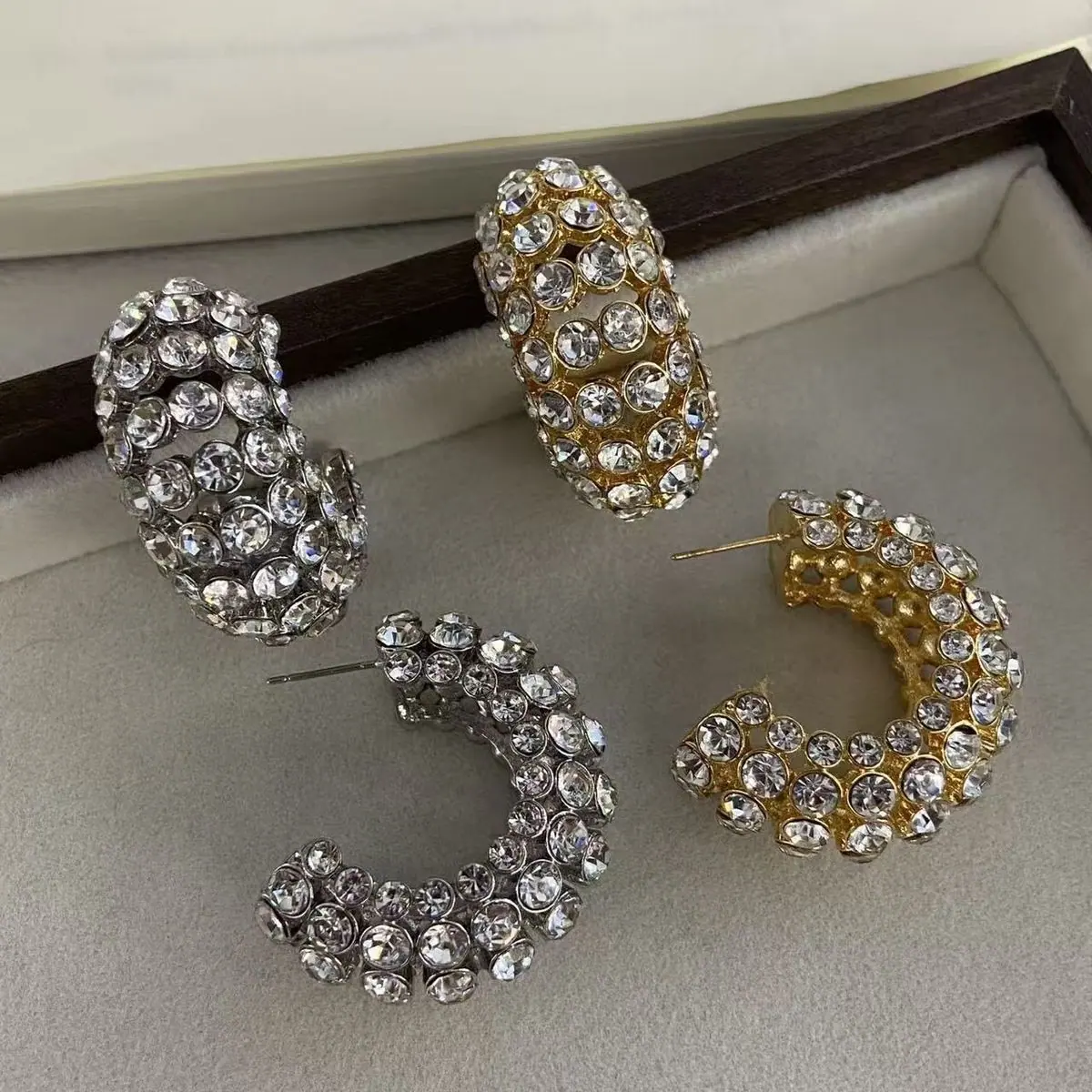 Two-Tone Rhinestone Cuff Bracelet (shot-2)