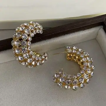 Two-Tone Rhinestone Cuff Bracelet — view 5