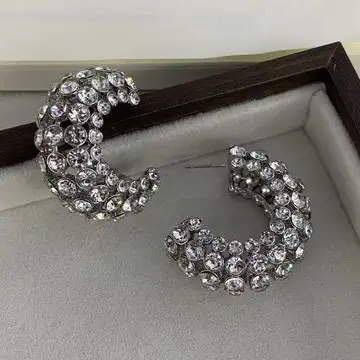 Two-Tone Rhinestone Cuff Bracelet — view 6