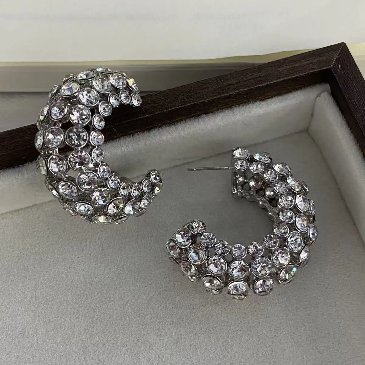 Two-Tone Rhinestone Cuff Bracelet (shot-6)